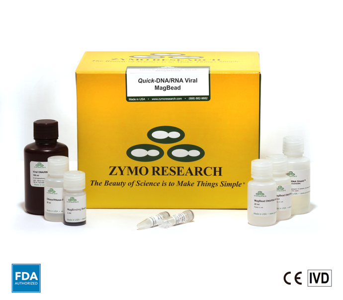 Zymo Research Receives CE IVD Mark for its Quick-DNA/RNA Viral MagBead Kit